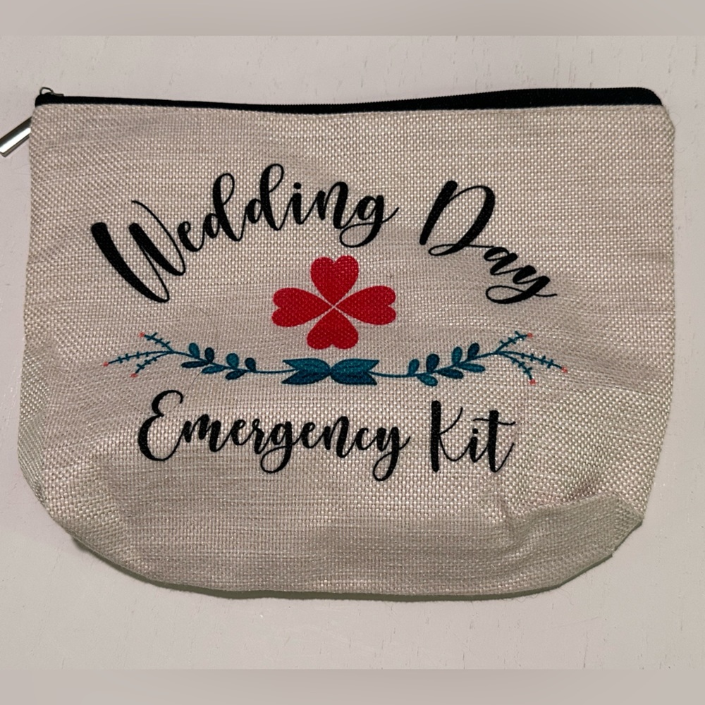 Wedding Day Emergency Kit Canvas Pouch